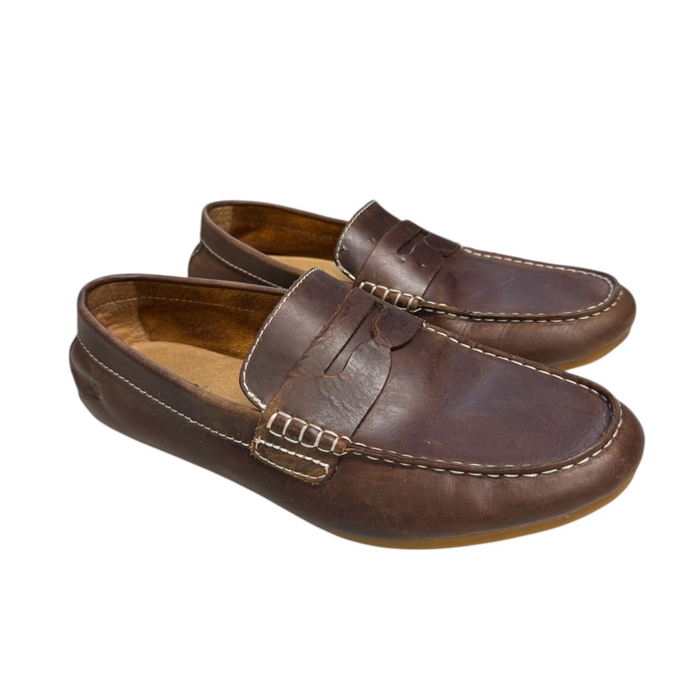 Born Men's Andes Pyramid Brown  Leather Loafers Size 9M